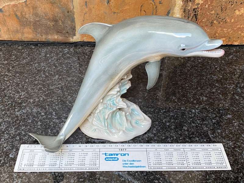 Hummel Goebel Dolphin porcelaine 36811-21, from the 80s, Made in W.Germany, rare, collectors item