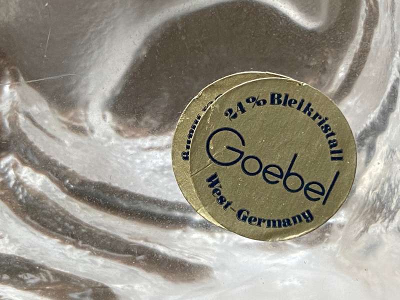 Goebel Dolphin crystal glass block from the 80s, Made in West Germany, collectors item,vintage,rare