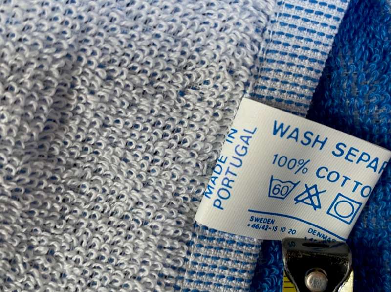 Vintage KONICA Bath Towel, blue, from the 70s in Germany,collectors item, still brand new,not used