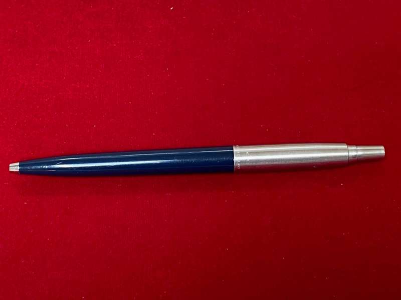 Parker Ball Pen , blue silver,made in England, vintage, collectors item