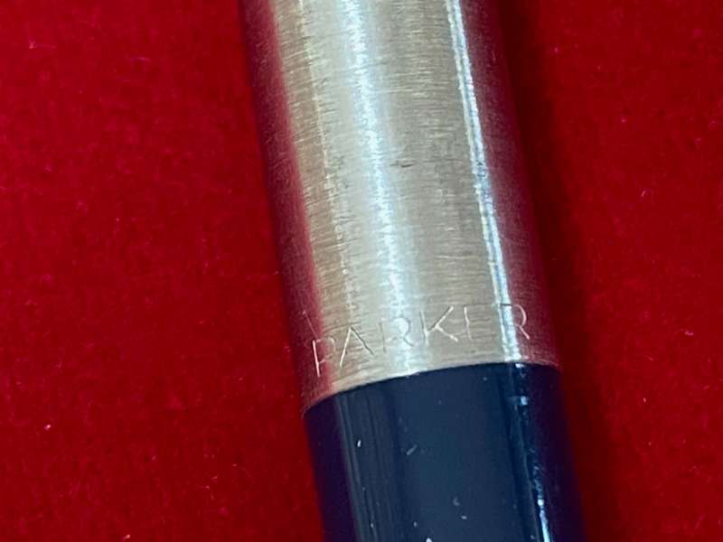 Parker Ball Pen , blue silver,made in England, vintage, collectors item