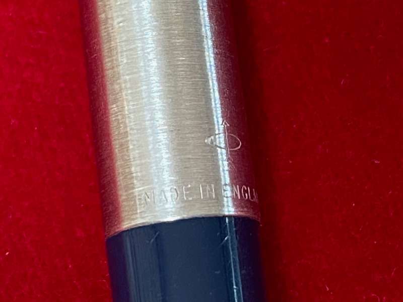 Parker Ball Pen , blue silver,made in England, vintage, collectors item