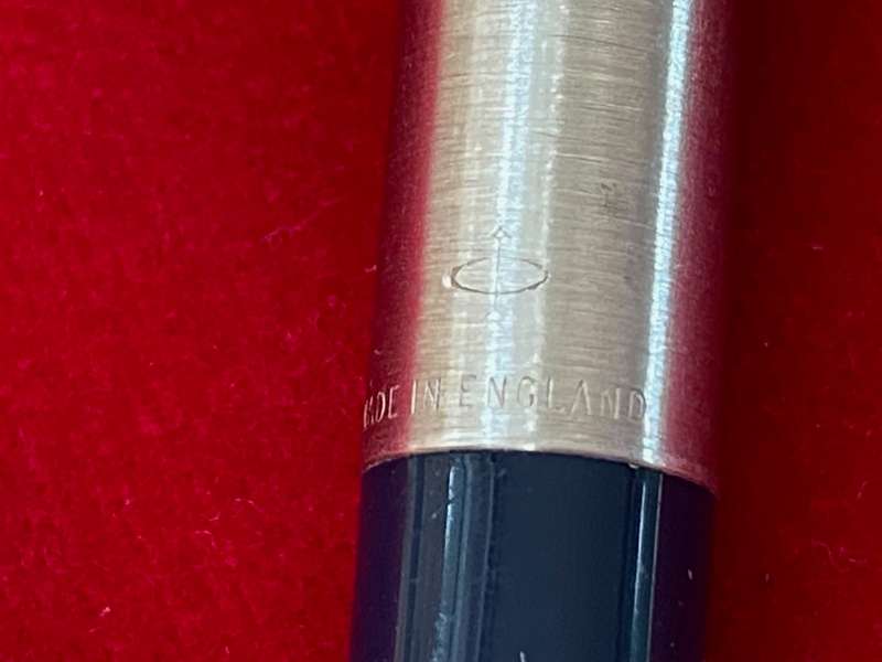 Parker Ball Pen , blue silver,made in England, vintage, collectors item