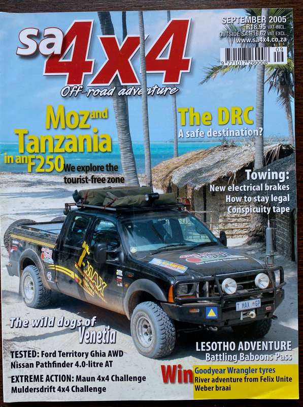 4x Car Magazine SA 4x4 Lot 13: Sept 2005 +Jan 2004, April 2016 +April 2014 vintage, collectors item,