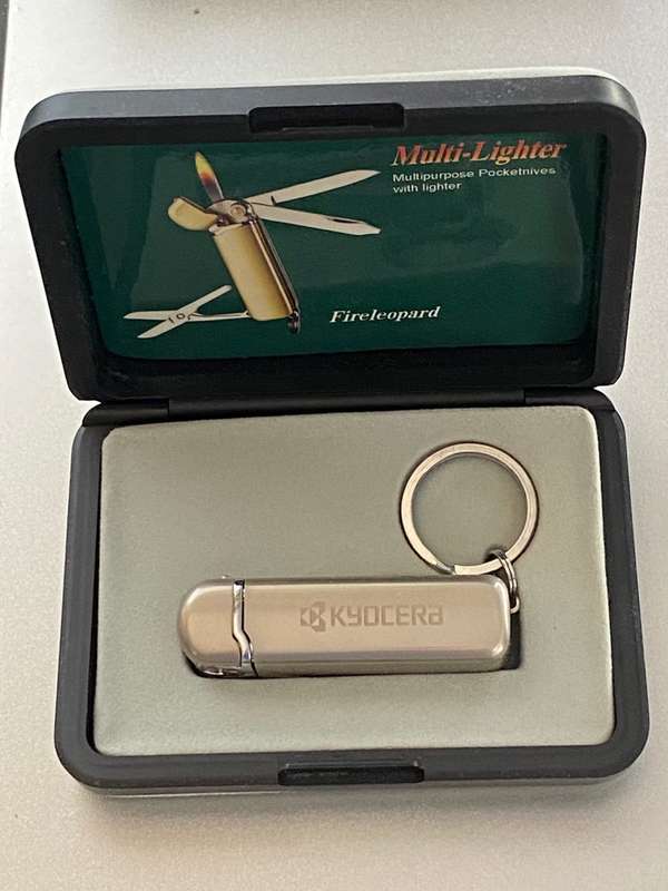 Vintage Stainless Steel Tool : lighter, knife , Kyocera, unused still in original box, new