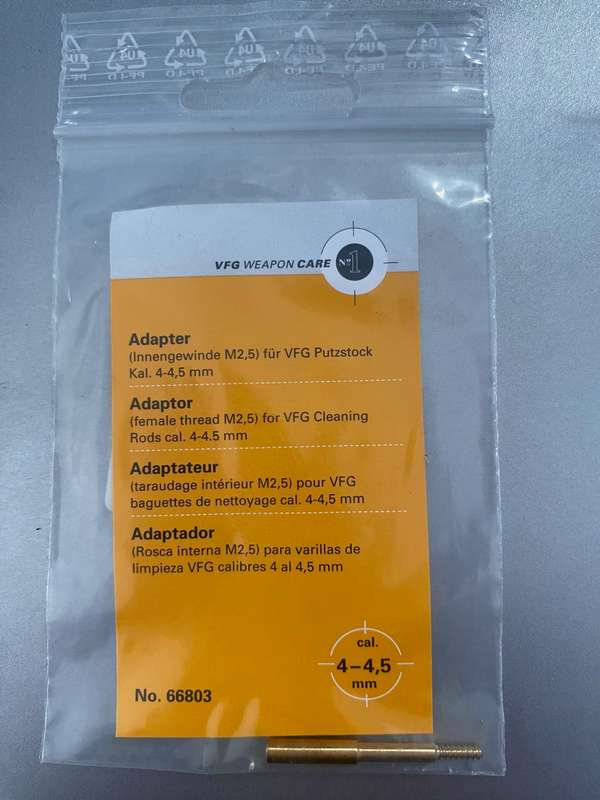 VFG Adapter 12271 Cal. 4 - 4.5mm for cleaning rods,   from Germany