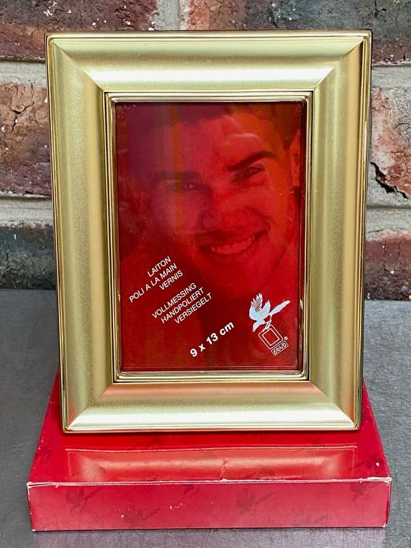 Erno Photo Frame brass metal,gold colour, from Germany, like new, size 9x13cm,