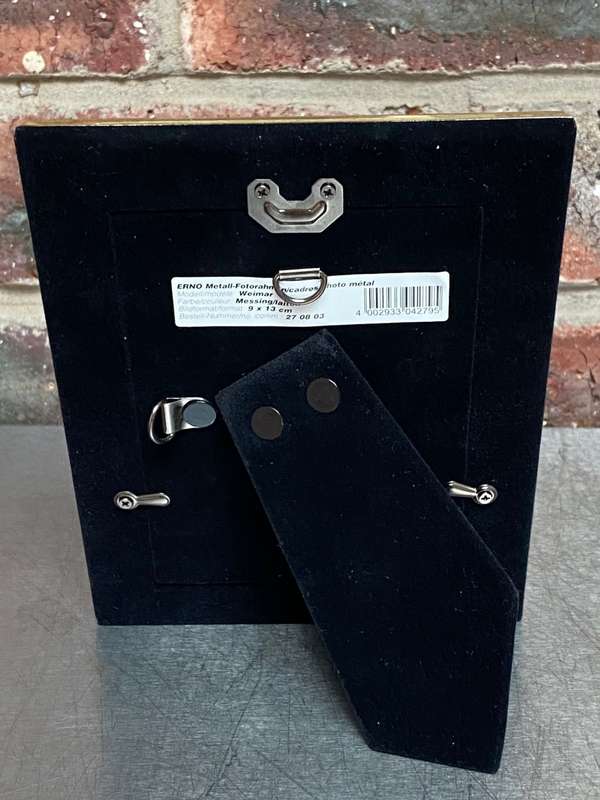 Erno Photo Frame brass metal,gold colour, from Germany, like new, size 9x13cm,