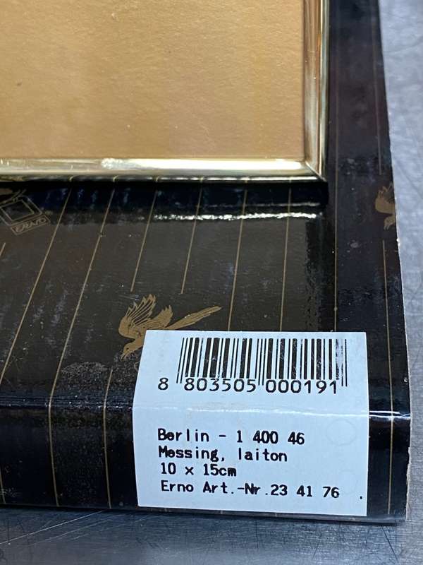 Erno Photo Frame Lot ,brass metal,gold colour, from Germany, new, unused, for photo size 10x15cm,