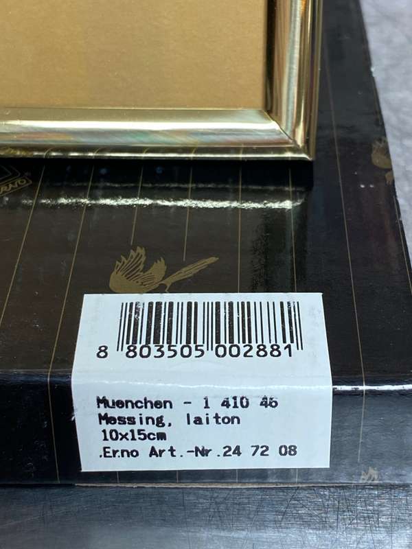 Erno Photo Frame Lot ,brass metal,gold colour, from Germany, new, unused, for photo size 10x15cm,