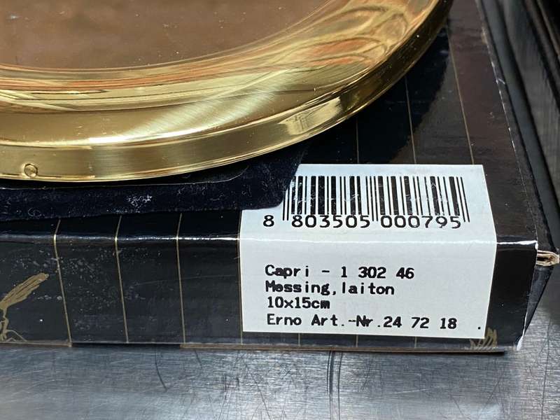 2x Erno Oval Photo Frame ,brass metal,gold colour, from Germany,new,unused, for photo size 10x15cm,