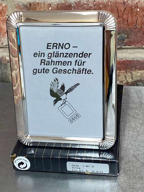 Erno Photo Frame `Garda`, metal, silver colour, from Germany,new,unused, for photo size 9x13cm