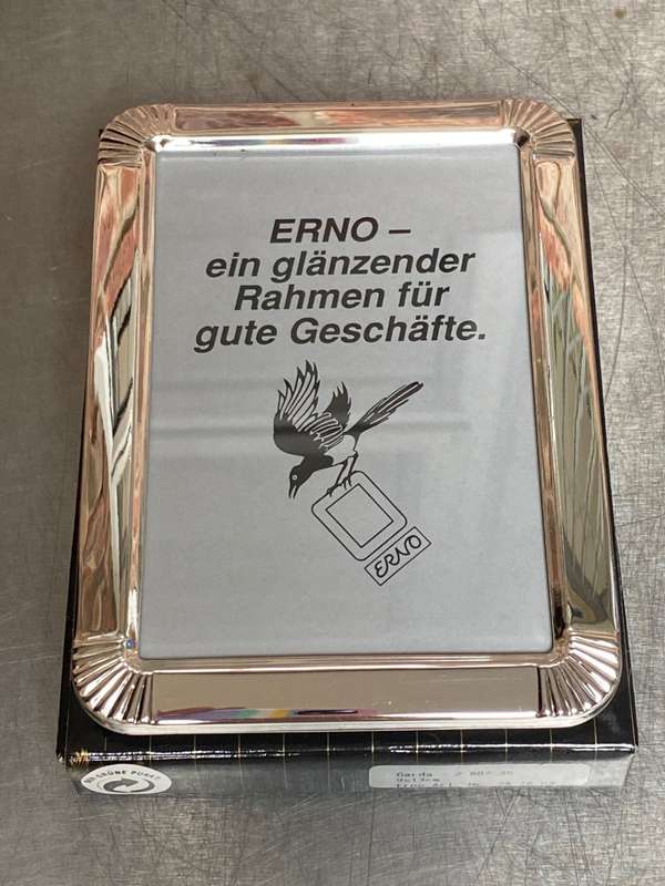 Erno Photo Frame `Garda`, metal, silver colour, from Germany,new,unused, for photo size 9x13cm
