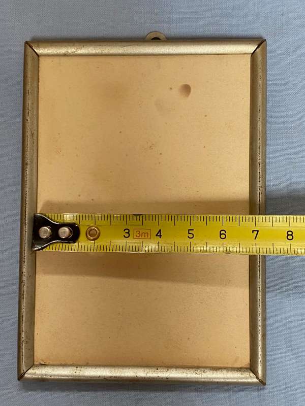 Vintage photo frame lot : victorian brass oval, made in Italy + Red leather frame, aluminium frame