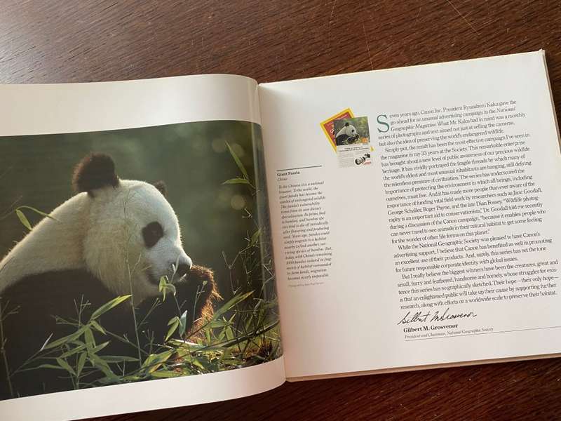 CANON Photobook, Wildlife as Canon sees it. 1988, National Geographic , Photographer Selection, rare