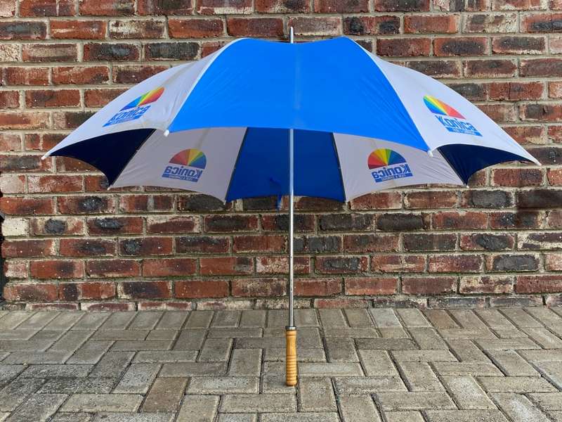 Konica Umbrella, vintage, from the 70s/80s, diameter 128cm, rare ,collectors item, from Germany