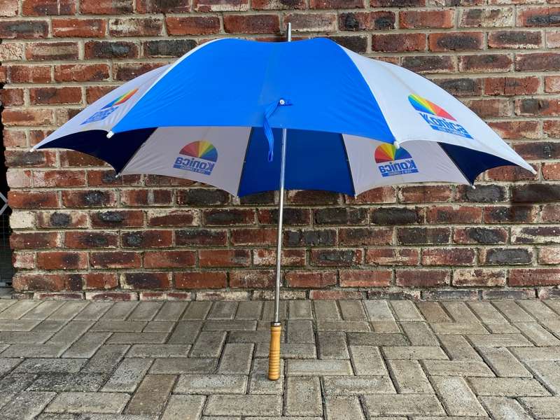 Konica Umbrella, vintage, from the 70s/80s, diameter 128cm, rare ,collectors item, from Germany