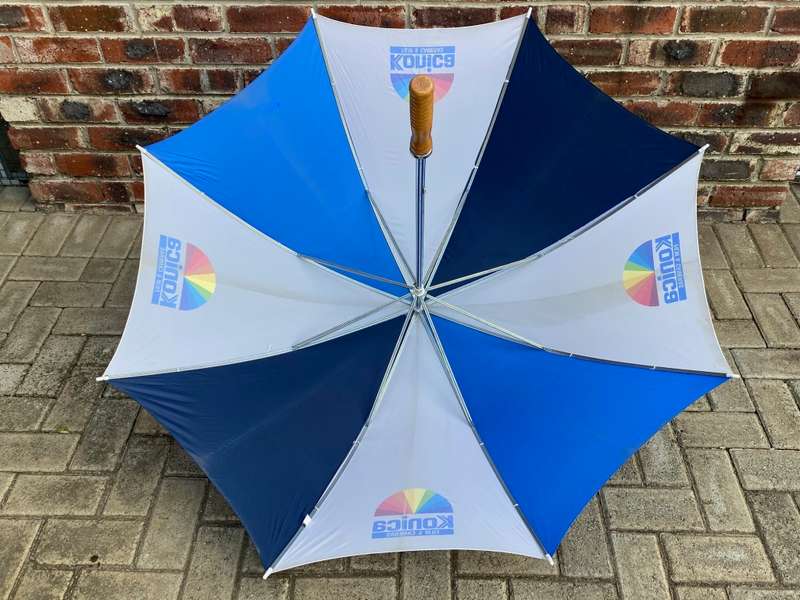 Konica Umbrella, vintage, from the 70s/80s, diameter 128cm, rare ,collectors item, from Germany