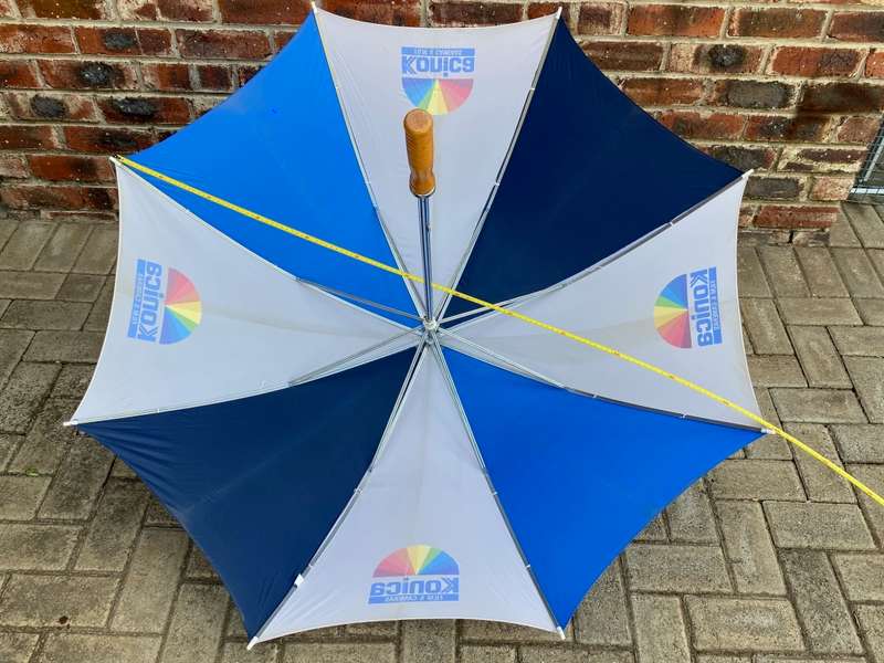 Konica Umbrella, vintage, from the 70s/80s, diameter 128cm, rare ,collectors item, from Germany