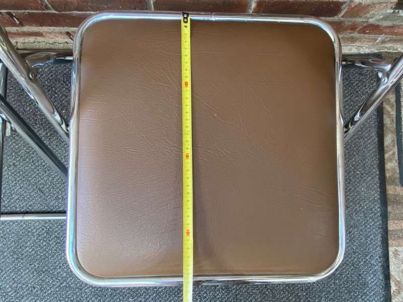 2x Folding chair metal ,brown, from the 60s/70s from Germany, VINTAGE, rare ,collectors item.