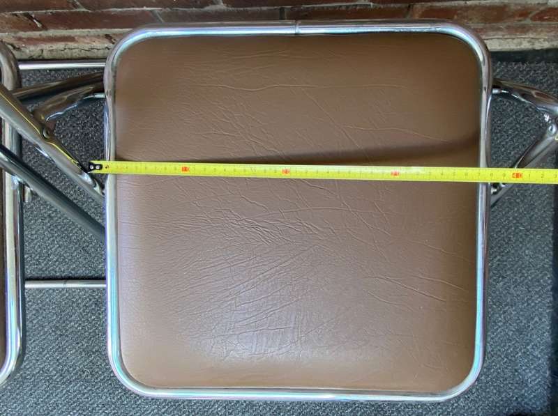 2x Folding chair metal ,brown, from the 60s/70s from Germany, VINTAGE, rare ,collectors item.