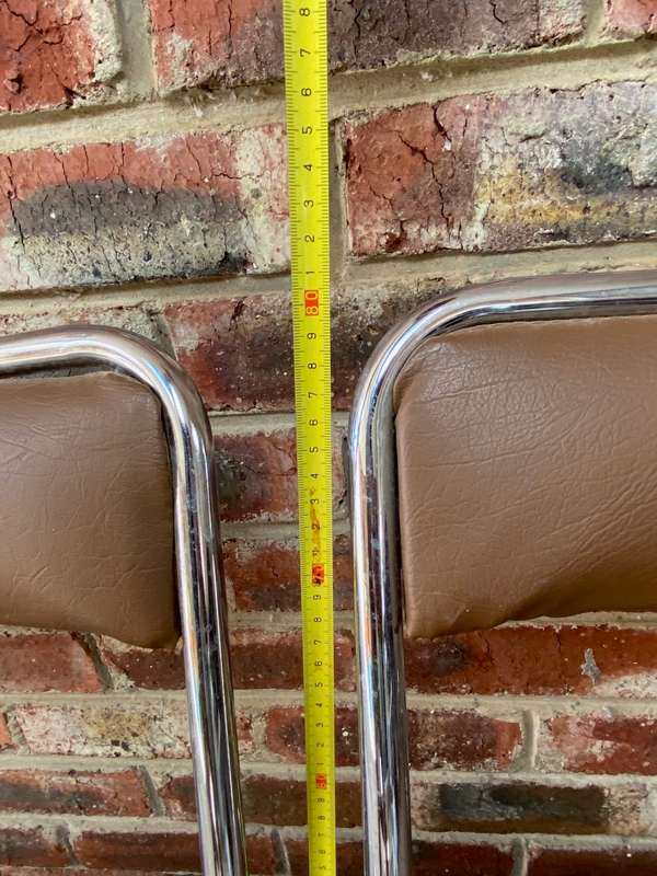2x Folding chair metal ,brown, from the 60s/70s from Germany, VINTAGE, rare ,collectors item.