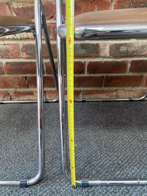 2x Folding chair metal ,brown, from the 60s/70s from Germany, VINTAGE, rare ,collectors item.