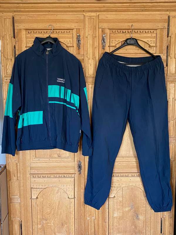 Vintage CONTAX YASHICA  Tracksuit, blue , from 1991, collectors item, in good condition,size L