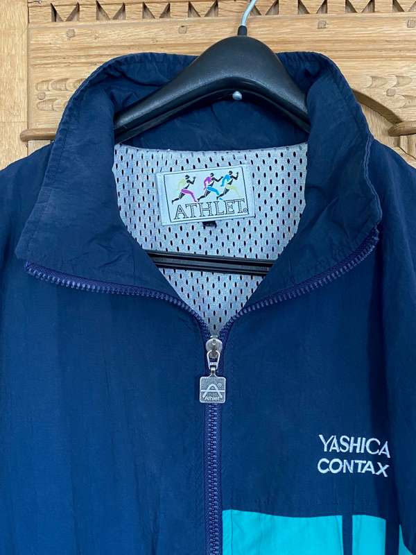 Vintage CONTAX YASHICA  Tracksuit, blue , from 1991, collectors item, in good condition,size L