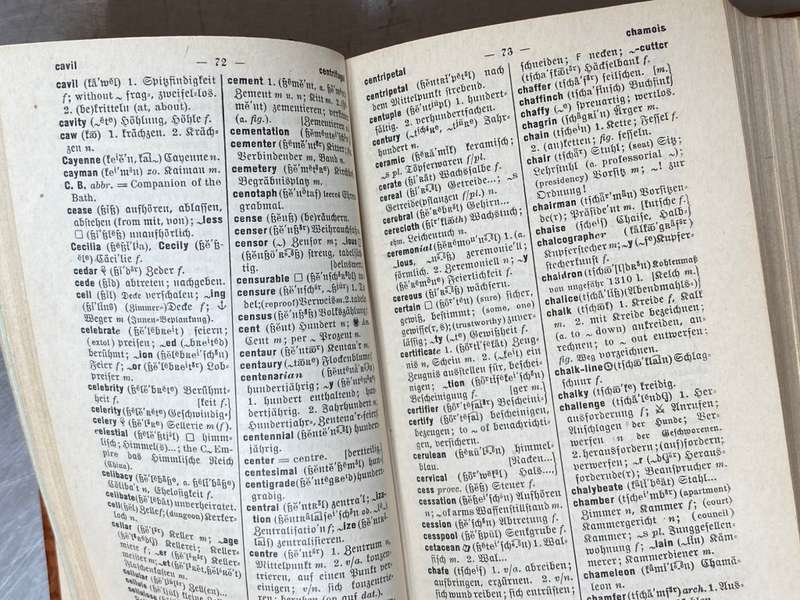 FONOLEXIKA LANGENSCHEIDT 1912 , Pocket Dictionary english-german,vintage book rare