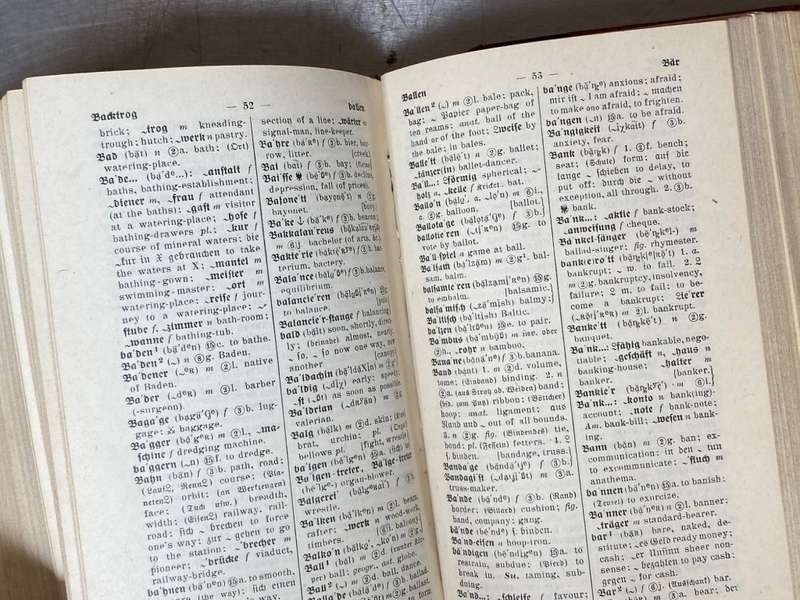 FONOLEXIKA LANGENSCHEIDT 1912 , Pocket Dictionary english-german,vintage book rare
