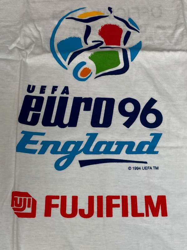 Fujifilm T-Shirt UEFA EURO 96 (1996) white , still new , size XL , from Germany