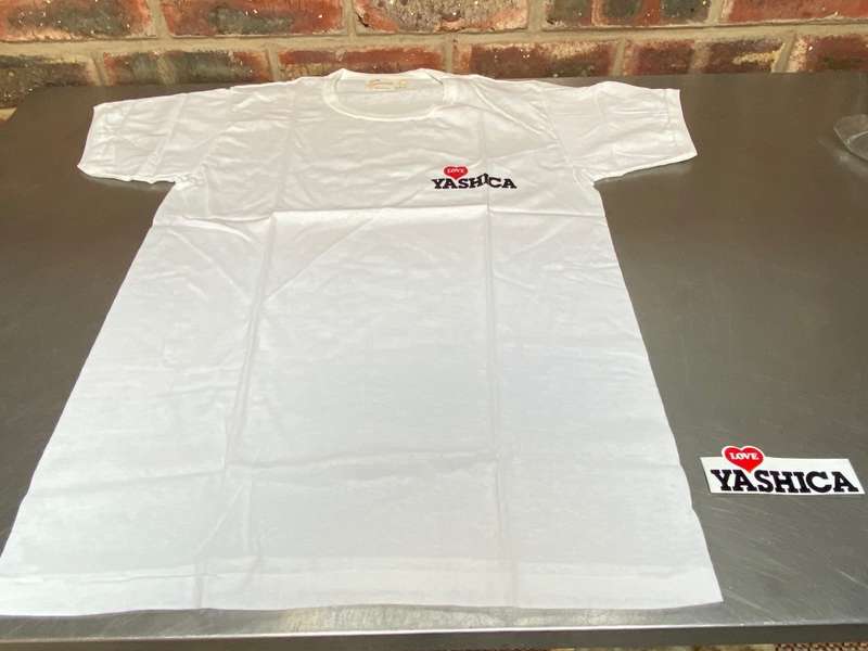 Love Yashica T-Shirt white , size XL - but more like size L , like new, vintage, collectors item