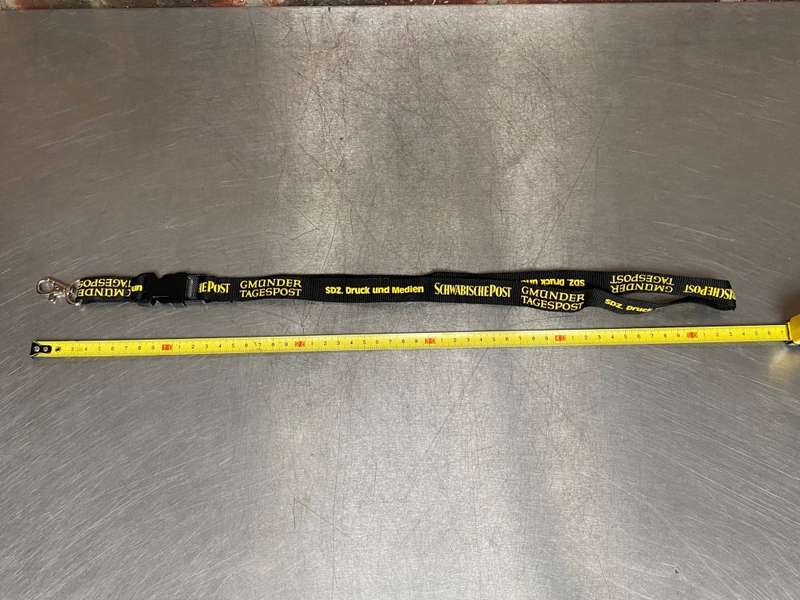 German Lanyard Schwabische Post, black/yellow, like new, vintage, collectors item from Germany