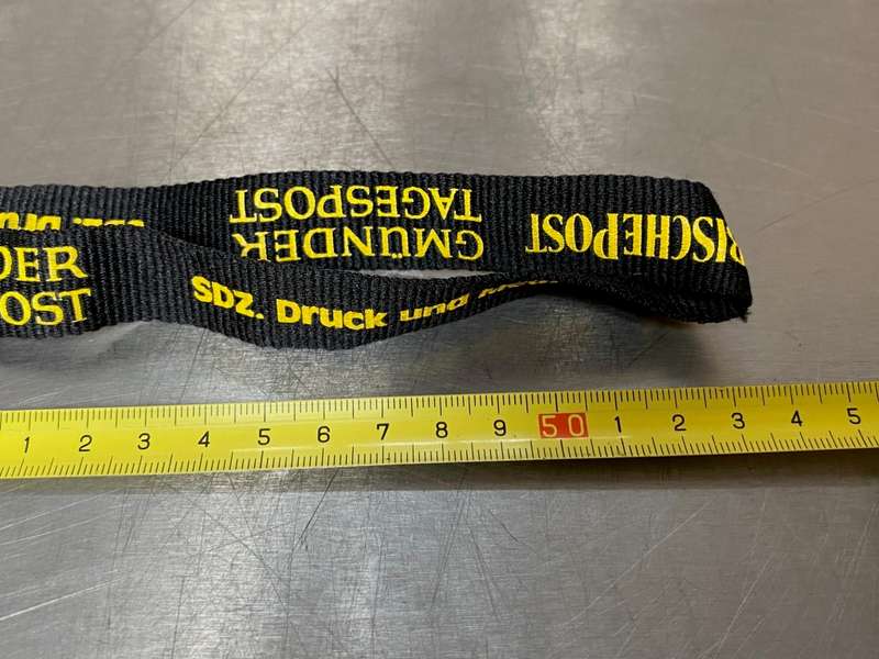 German Lanyard Schwabische Post, black/yellow, like new, vintage, collectors item from Germany