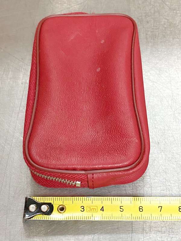 Kodak Instamatic Camera leather pouch, red, vintage, collectors item