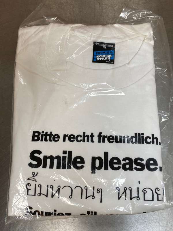 Nikon T-Shirt white , size XL , like new, vintage, collectors item, smile please