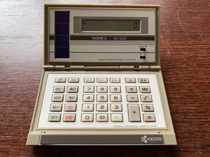 Yashica Kyocera Solar Calculator SR-1200 brand new, vintage, made in Japan, collectors item