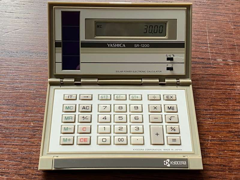 Yashica Kyocera Solar Calculator SR-1200 brand new, vintage, made in Japan, collectors item