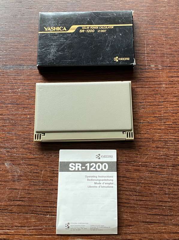 Yashica Kyocera Solar Calculator SR-1200 brand new, vintage, made in Japan, collectors item