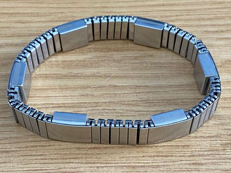 Women/Men Magnetic Bracelet Steel, colour: Silver, one size expandable Magnet Healing Therapy,70s