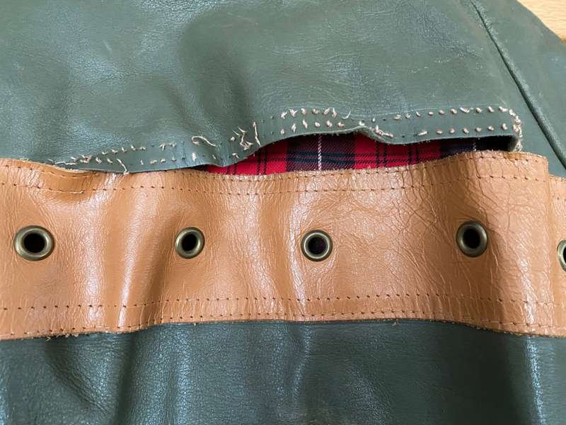 Walter Gehmann Shooting Jacket, Leather, green, vintage, approx. size L from Germany
