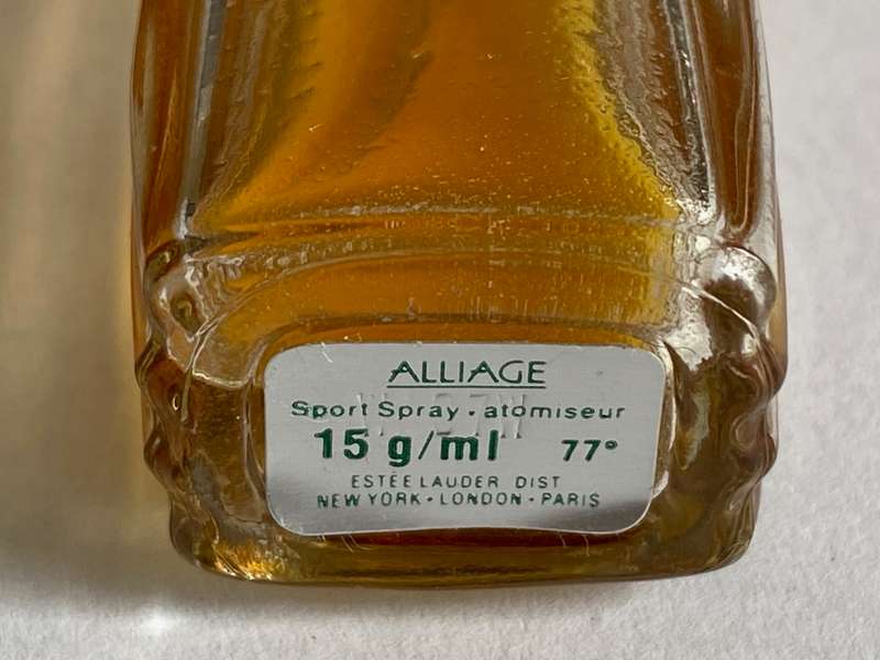 Alliage Sport Spray atomiseur 15g/ml, rare, vintage, collectors item,