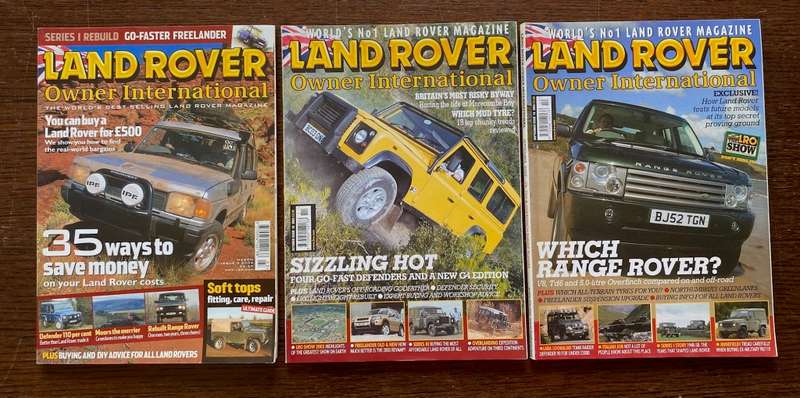 3 x Land Rover Owner International 09-2003,  10-2003, 03-2004 magazines,UK in english,vintage, LOT 2