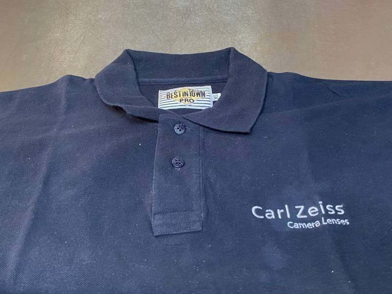 Carl Zeiss Polo Shirt, Camera Lenses, dark blue, collectors item, secondhand, size XL
