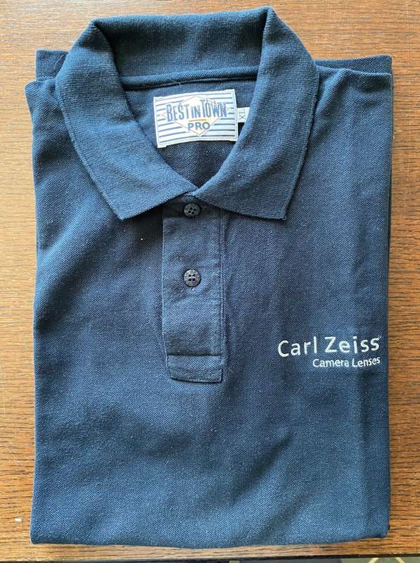 Carl Zeiss Polo Shirt, Camera Lenses, dark blue, collectors item, secondhand, size XL