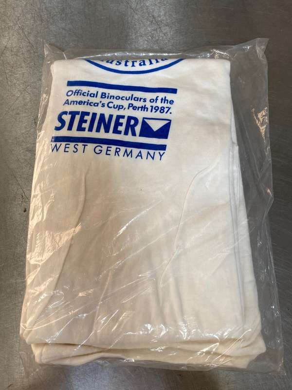 Steiner Americas Cup Perth Australia 1987 T-Shirt, size 9/XXXL, collectors item, still new, vintage