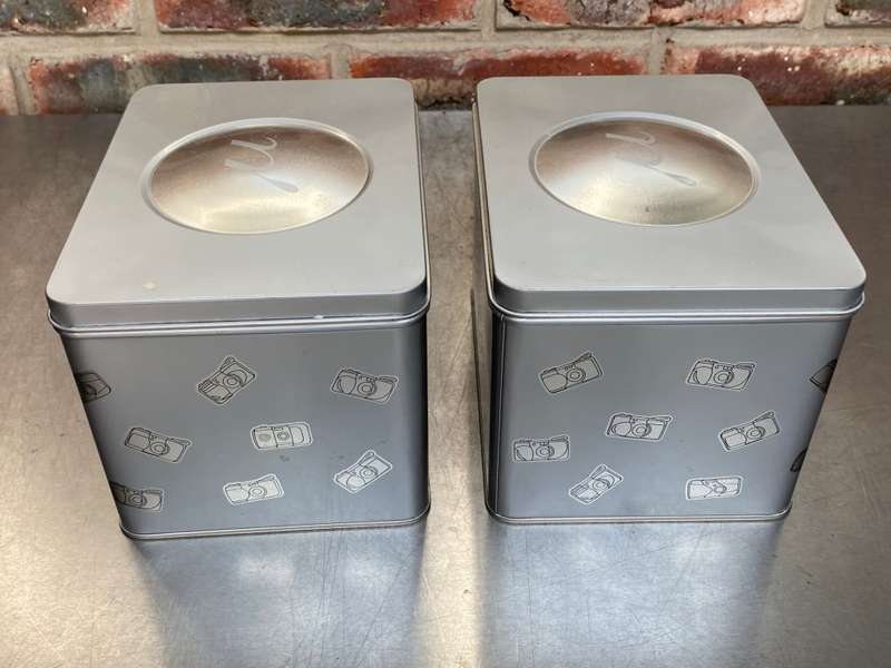 4 x Original Olympus Aluminium sale-box for mju-I / mju-II