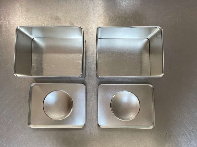 4 x Original Olympus Aluminium sale-box for mju-I / mju-II
