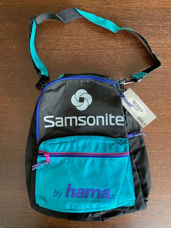 1 x Samsonite Hama Backpack, or Shoulder Bag, hama # 9385 , new, vintage,